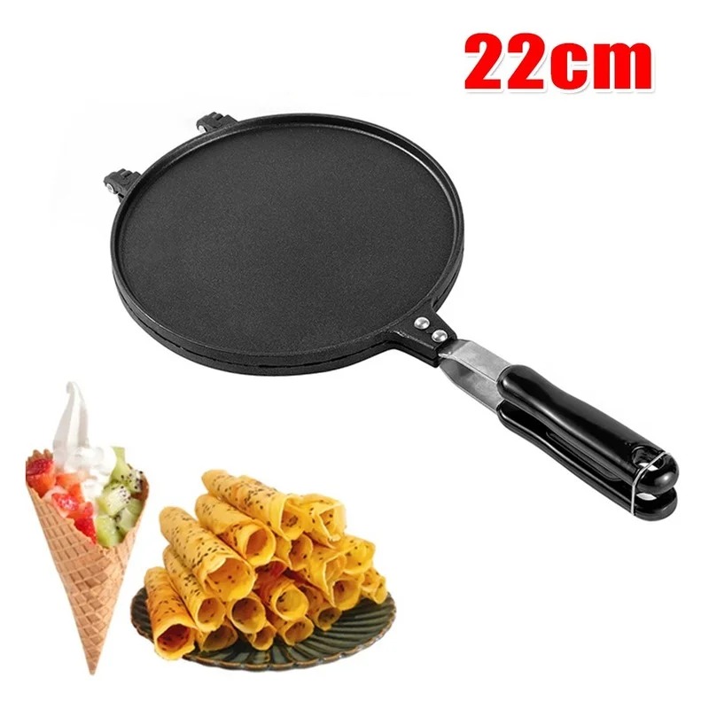 Waffle Cone Maker - Gaufrier antiadhésif 22cm, rouleau d'œufs, poêle
